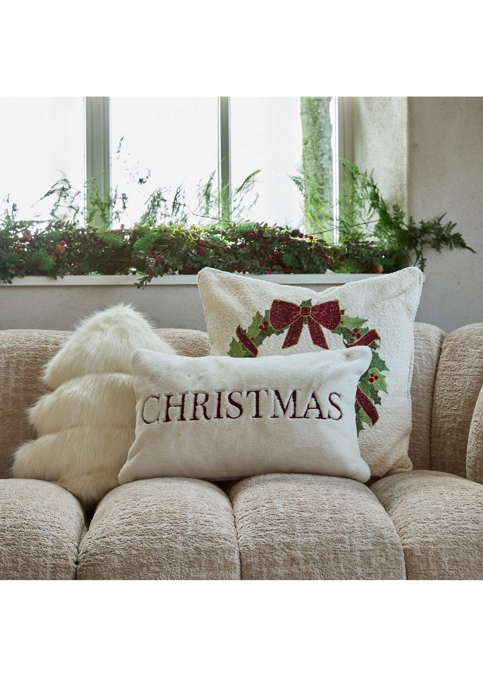 Christmas Wreath Pillow Cover