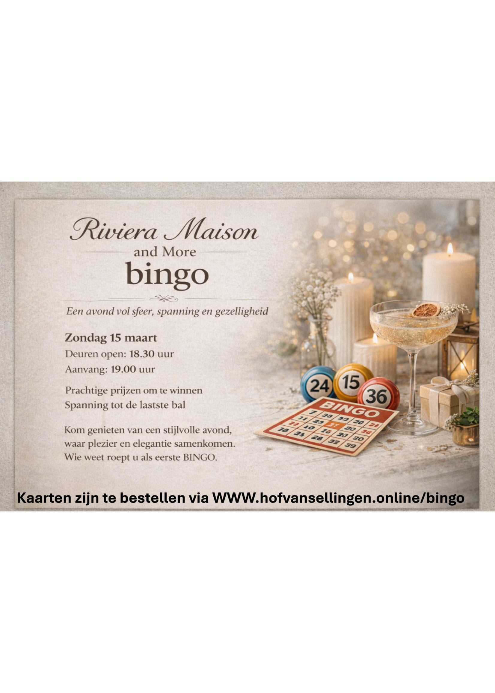 Bingokaart   15 maart 2026