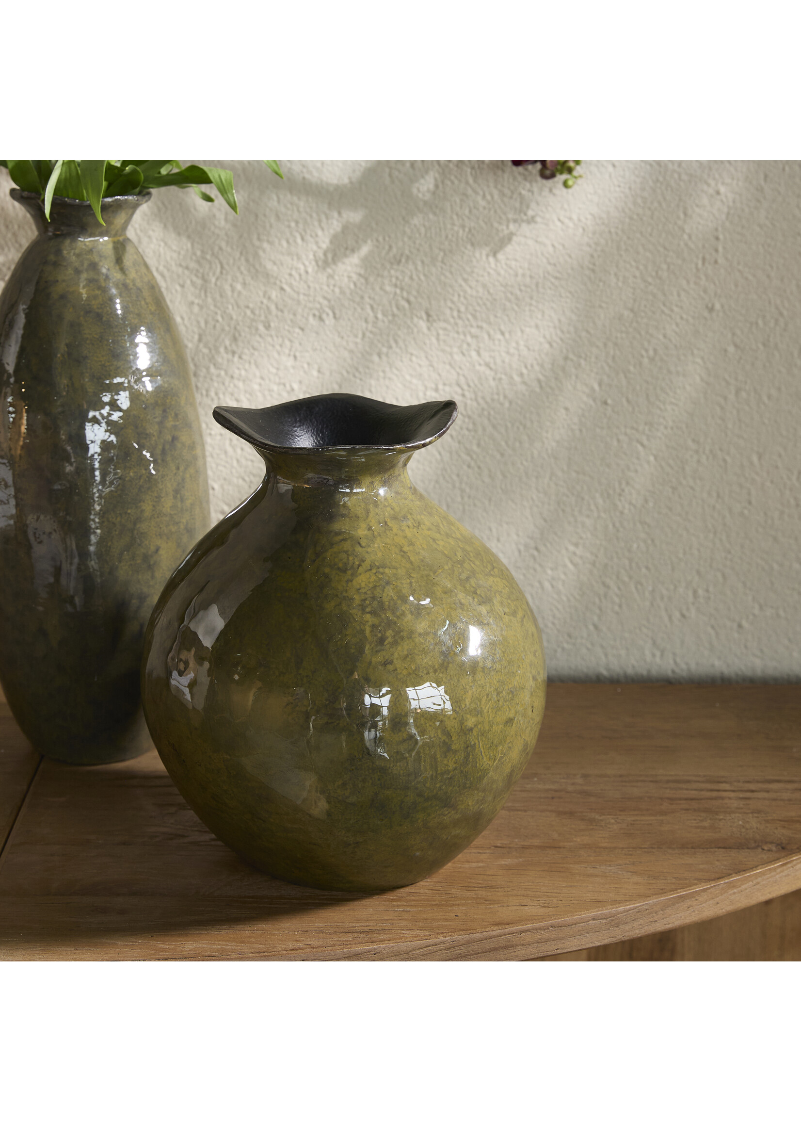 Riviera Maison Lunaro Vase Wide Forest Green