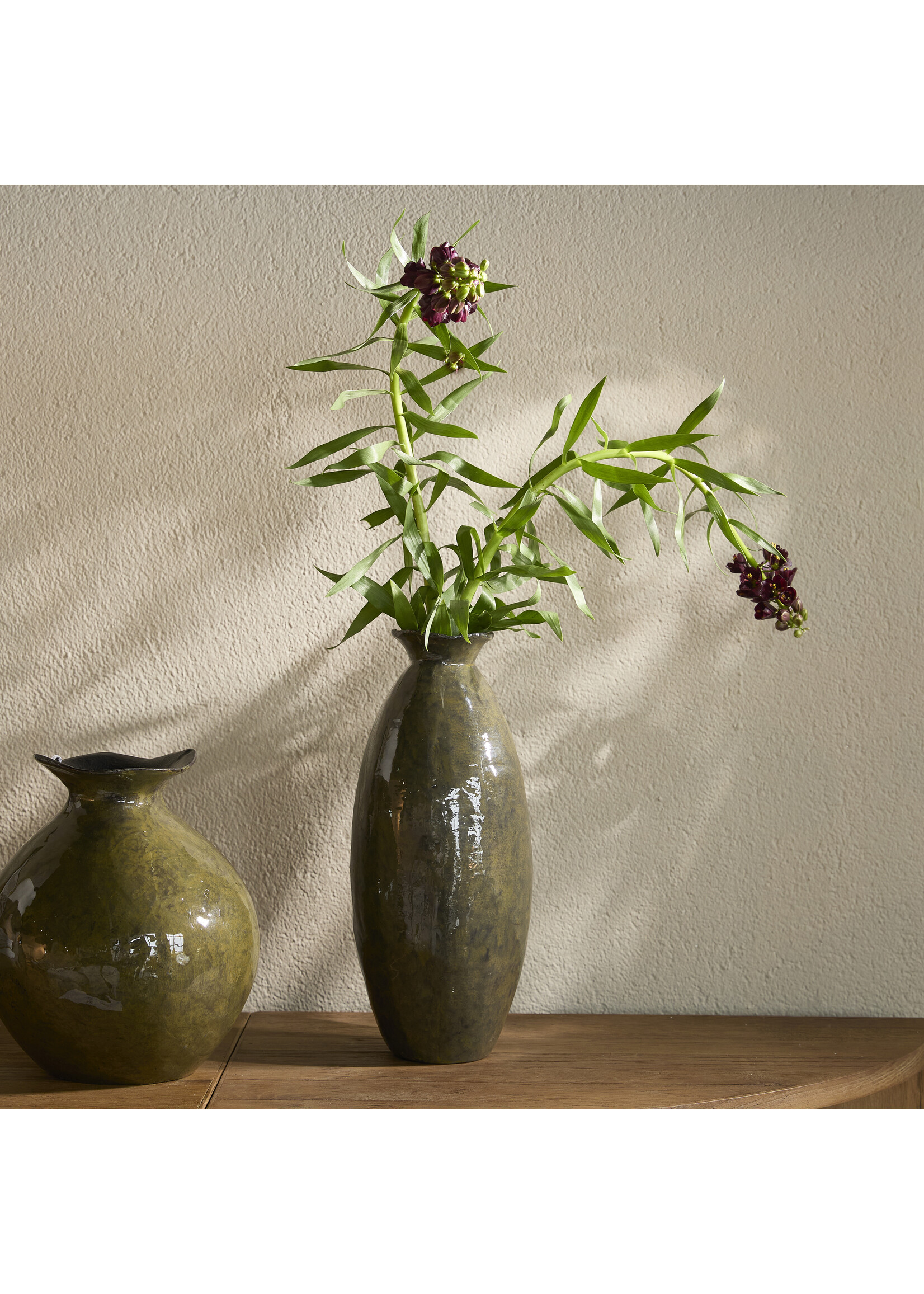 Riviera Maison Lunaro Vase Tall Forest Green