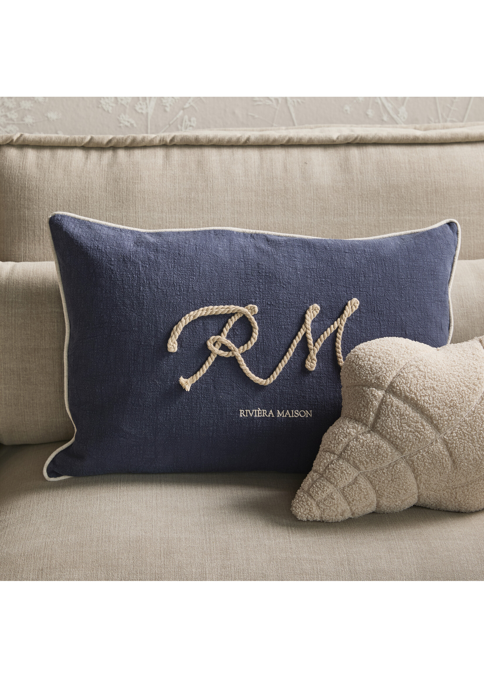 Riviera Maison Coastal Cord Pillow 65x45