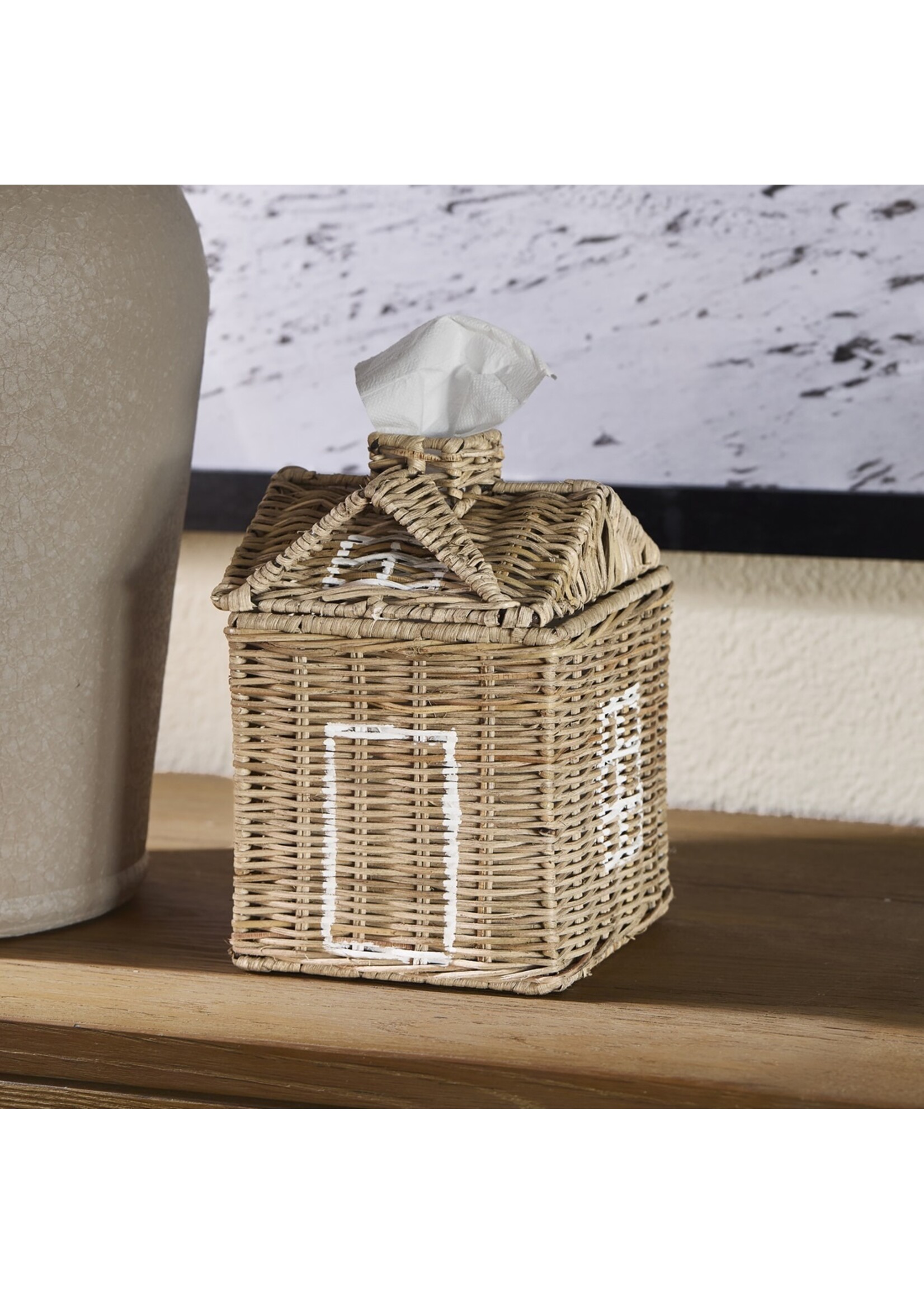 Riviera Maison Rustic Rattan House Tissue Box