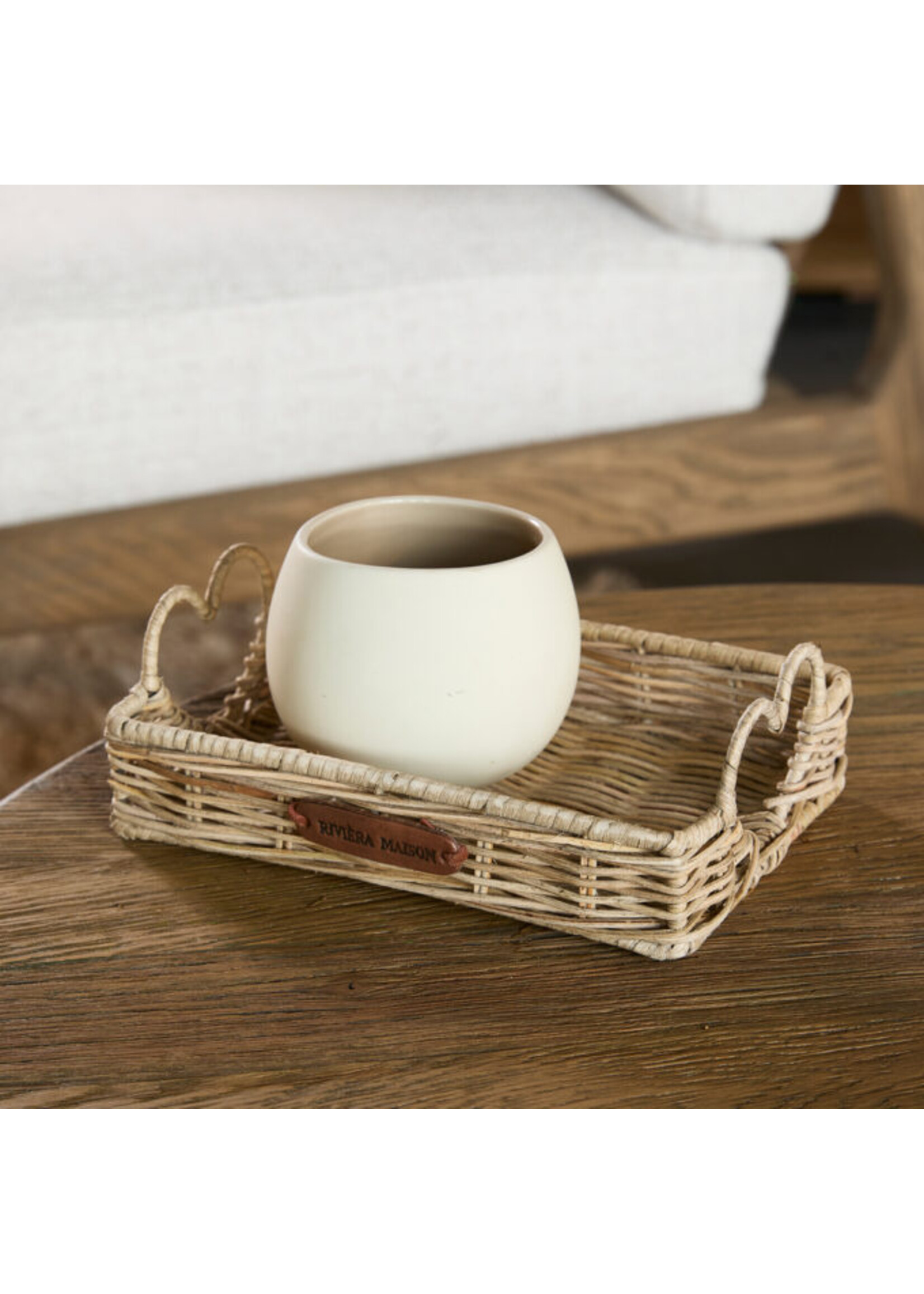 Riviera Maison Rustic Rattan Happy Heart Mini Tray
