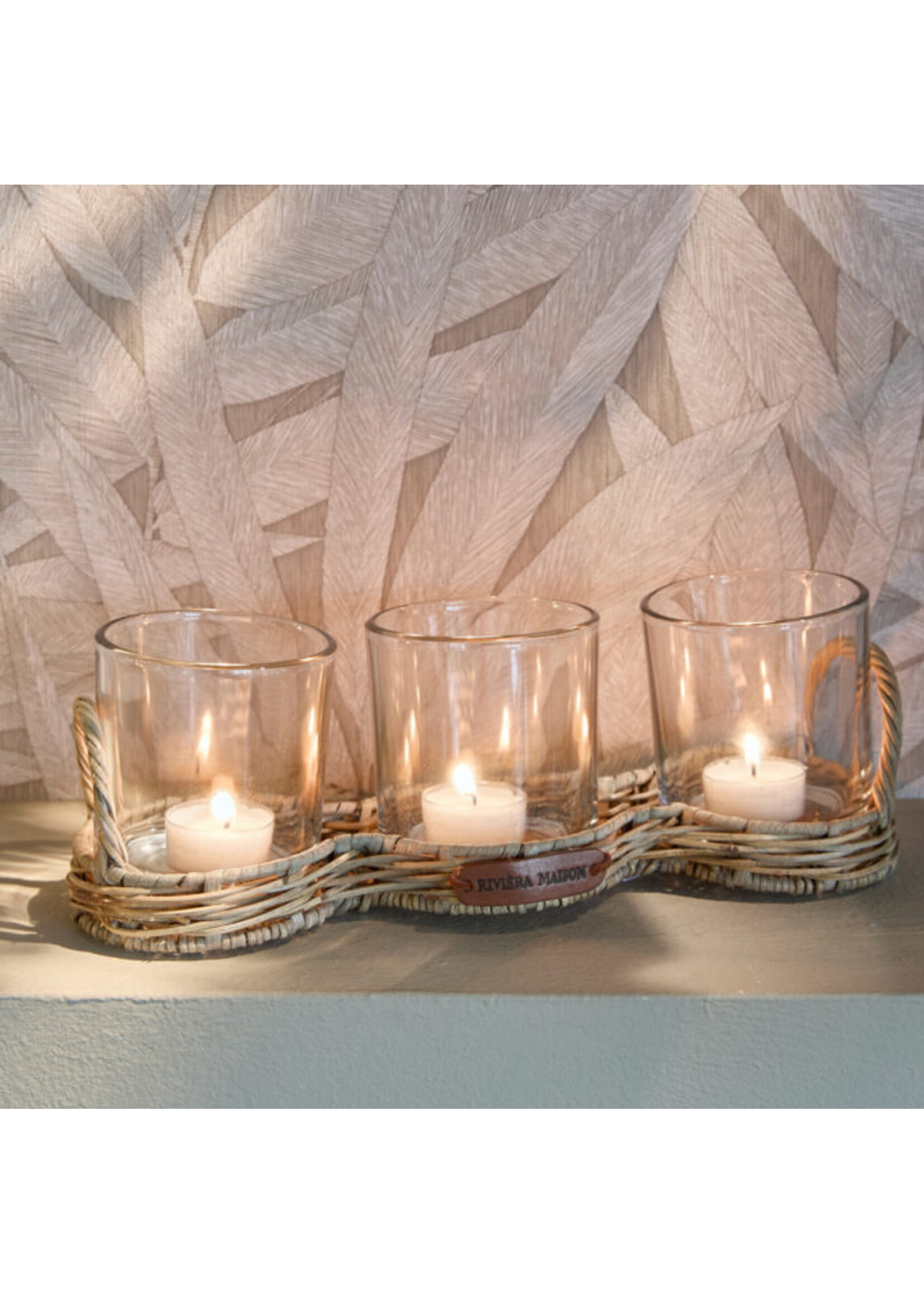 Riviera Maison Rustic Rattan Triple Votive