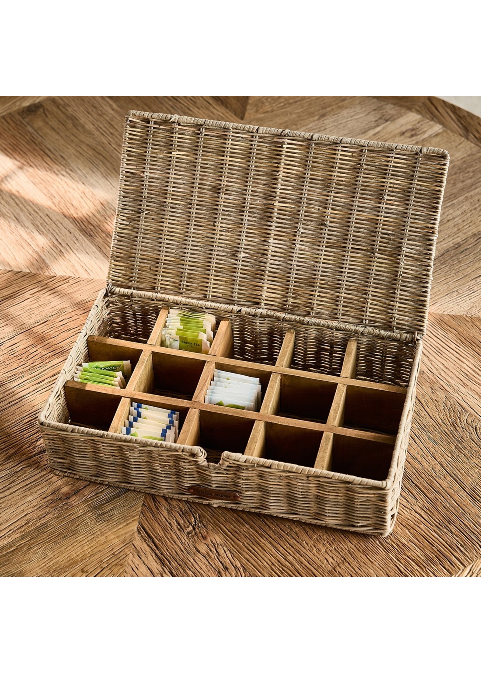 Rustic Rattan Tea Time Tea Box Riviera Maison