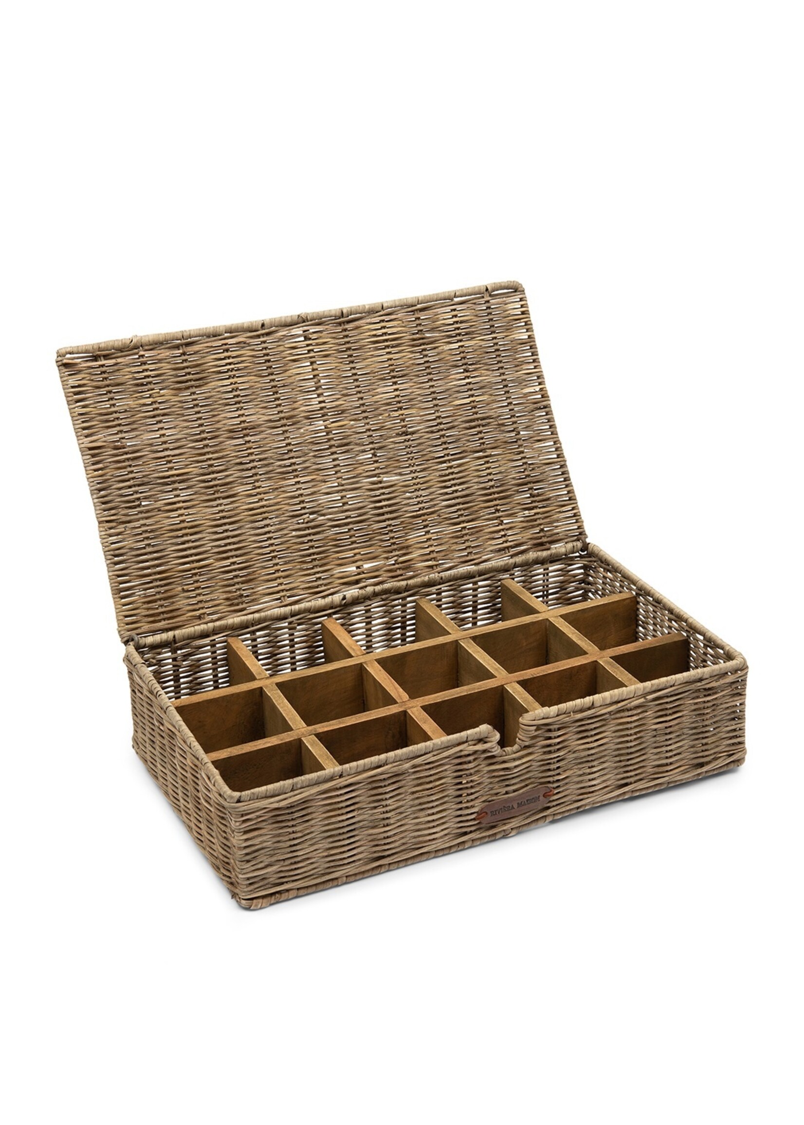 Rustic Rattan Tea Time Tea Box Riviera Maison