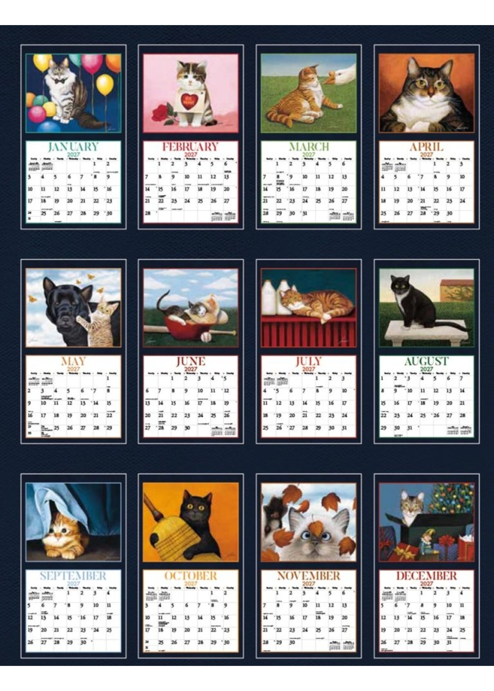 Lang American Cat Lang Calendar 2027