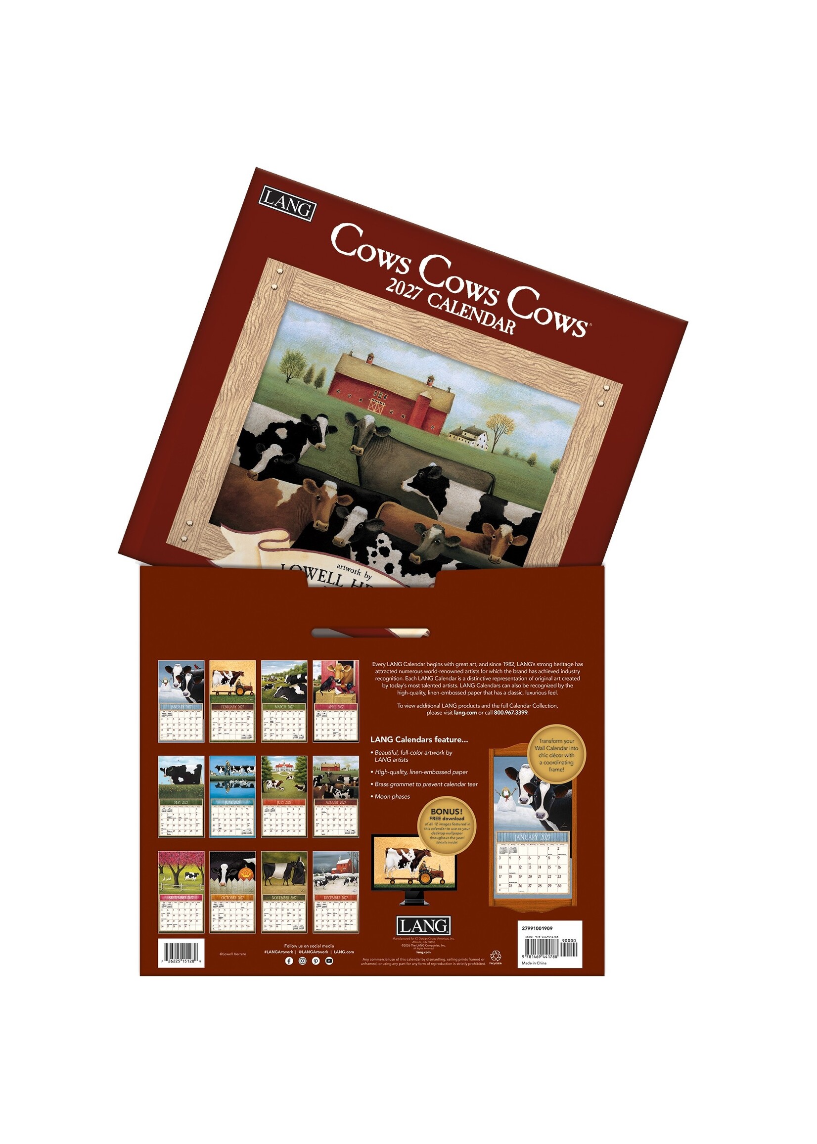 Lang Cows, Cows, Cows Lang Calendar 2027