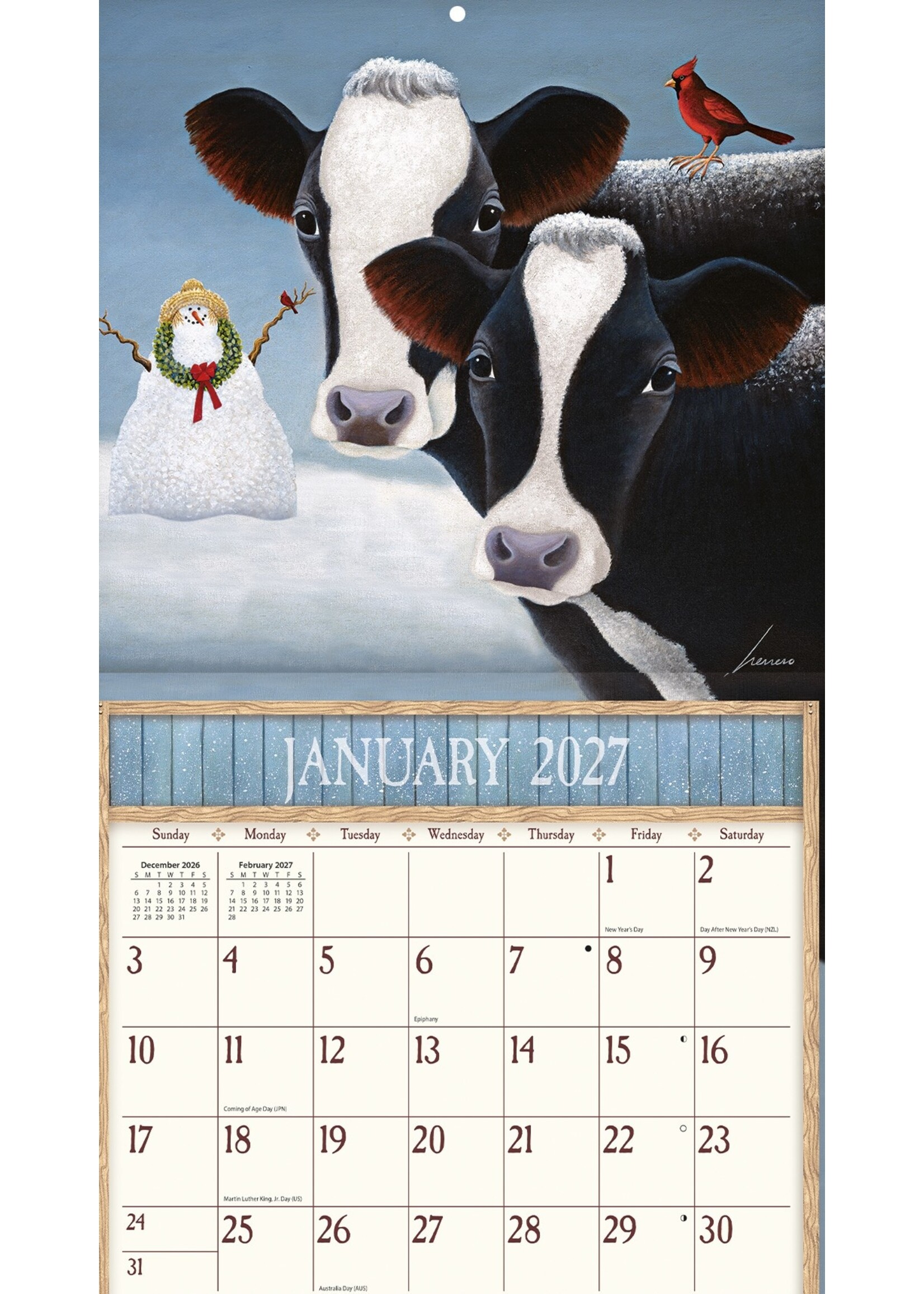 Lang Cows, Cows, Cows Lang Calendar 2027