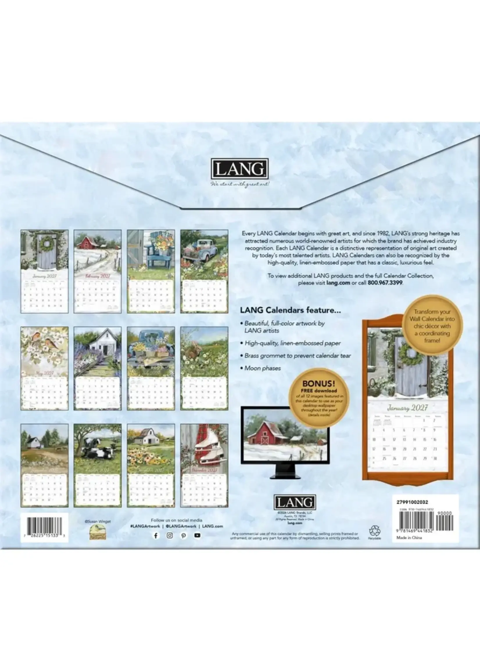 Fields of Home Calendar 2027 Lang
