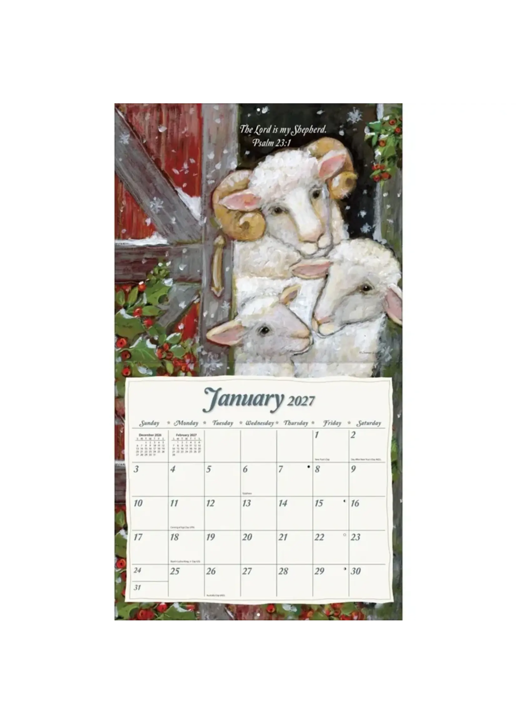 The lord is my Shephard Lang Calendar 2027