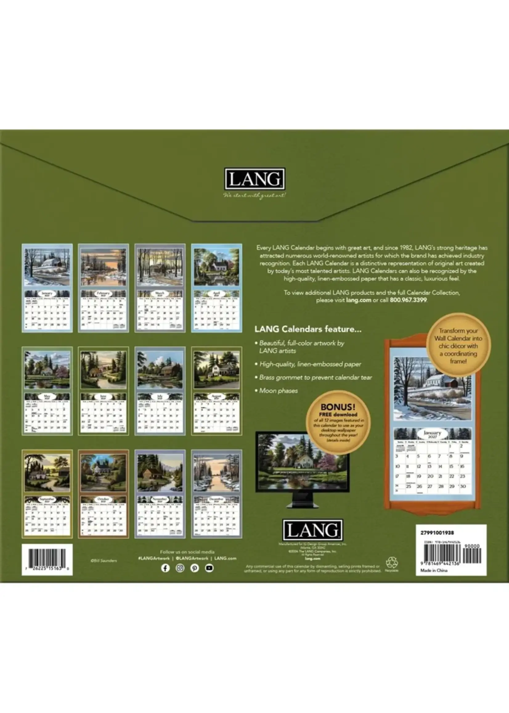 Lang Road Home Calendar 2027 Lang