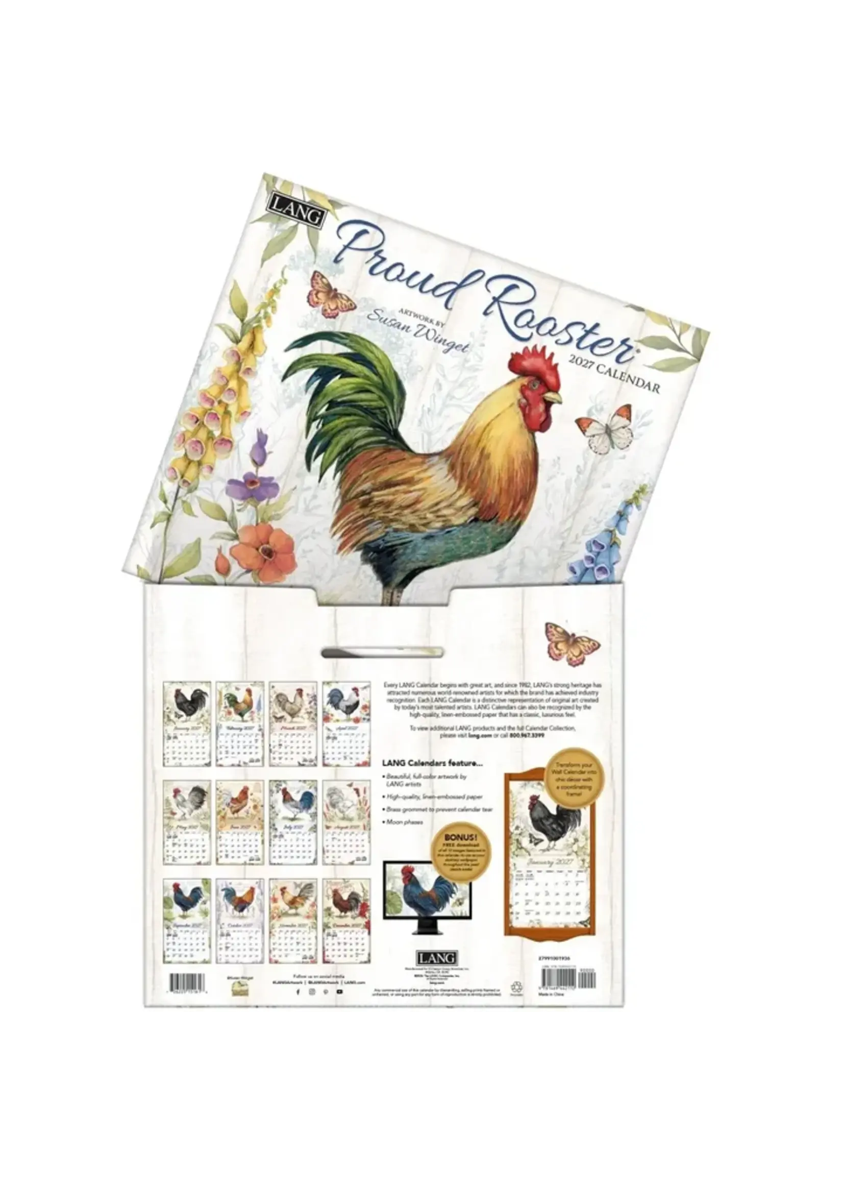 Lang Proud Rooster Lang Calendar 2027