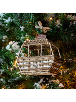 Rustic Rattan Ski Lift Ornament