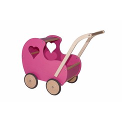 Poppenwagen Roze, open hart