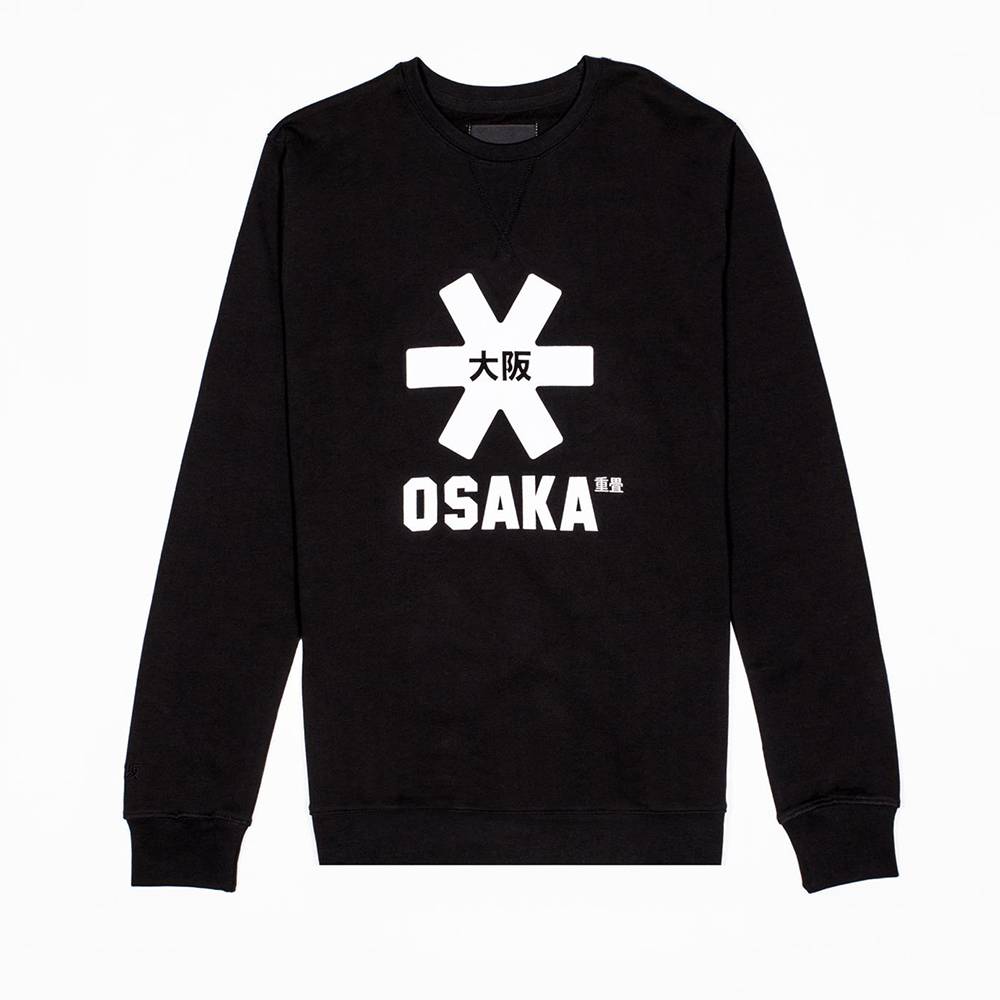 Osaka Men Sweater White Star Black