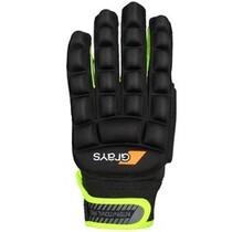 International Pro Glove Links Zwart/Fluor Geel