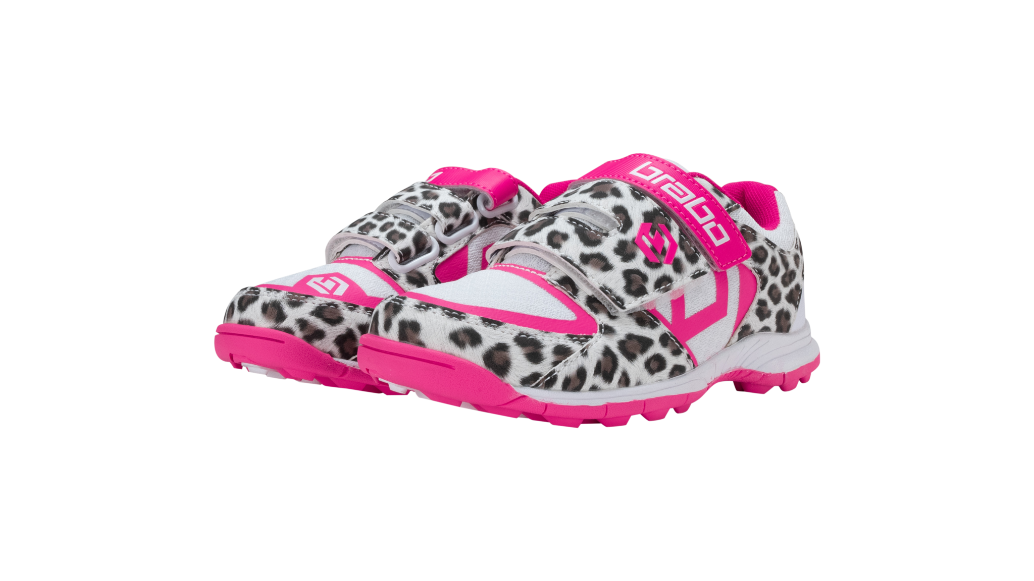 Brabo Velcro Leopard/White/Pink JR 23