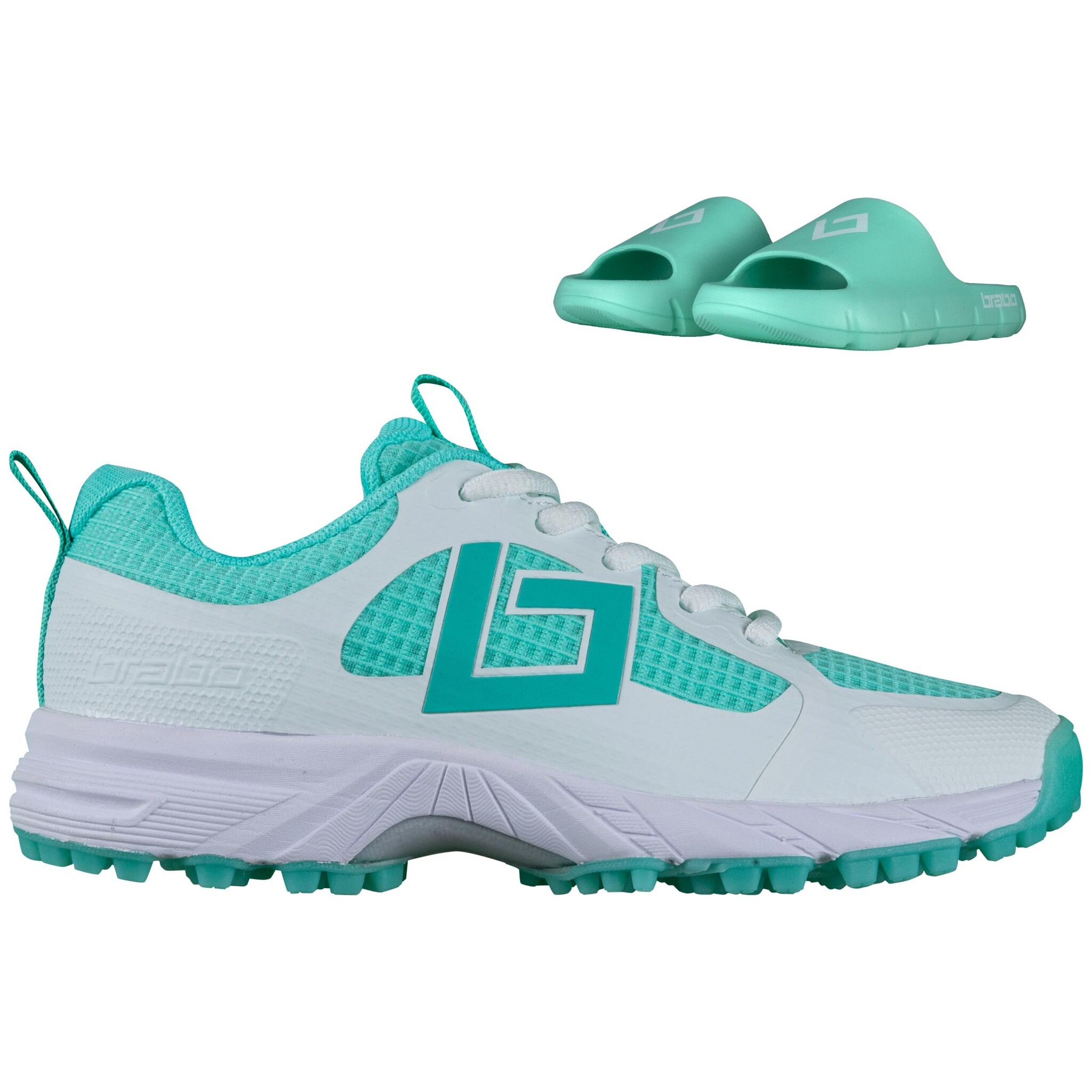 Brabo Shoe Tribute Aqua/White +Slide JR