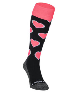 Socks Hearts Black Pink
