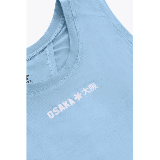 WOMEN LUNA CROSS TANK SILVER BLUE