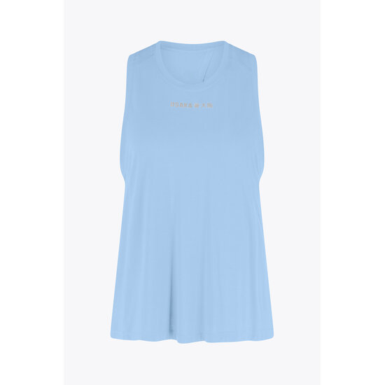 WOMEN LUNA CROSS TANK SILVER BLUE