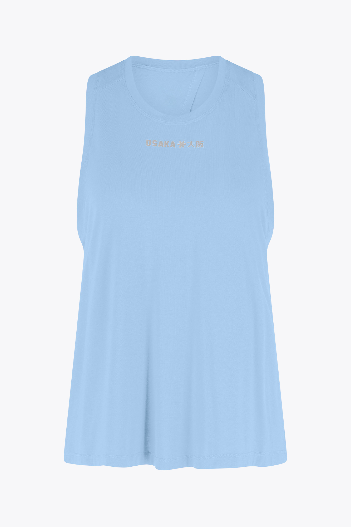 WOMEN LUNA CROSS TANK SILVER BLUE