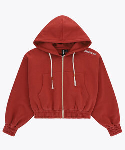 Women full zip hoodie cropped
