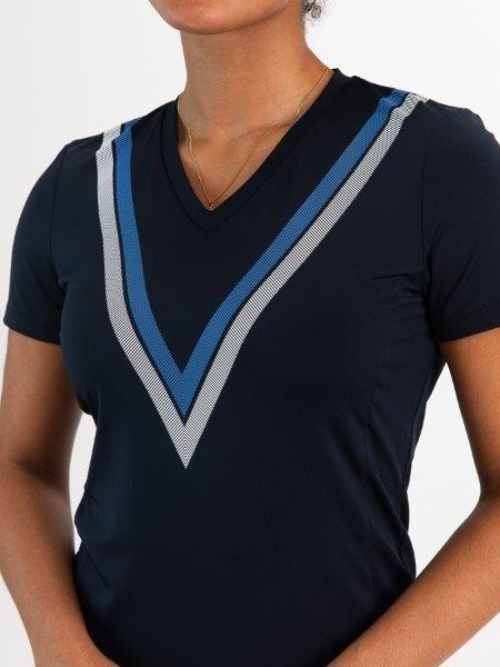 Evelinn Lady Padel Shirt Dark Blue