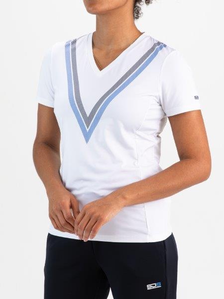 Evelinn Mujer Padel Shirt Real White
