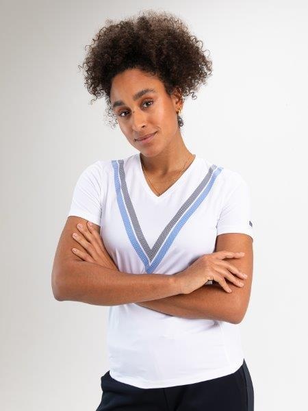 Evelinn Mujer Padel Shirt Real White
