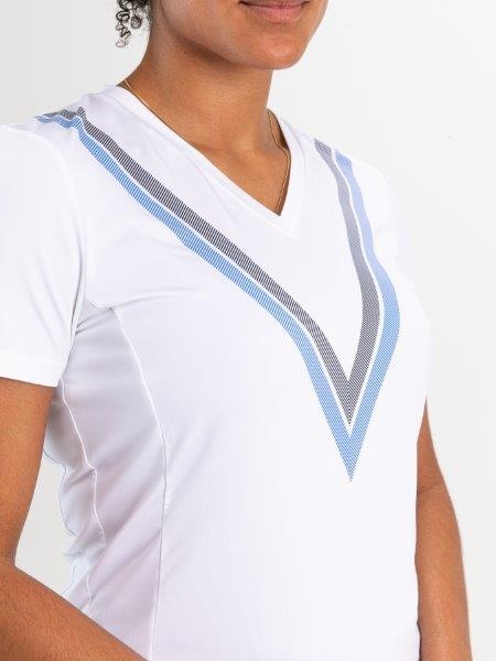 Evelinn Mujer Padel Shirt Real White