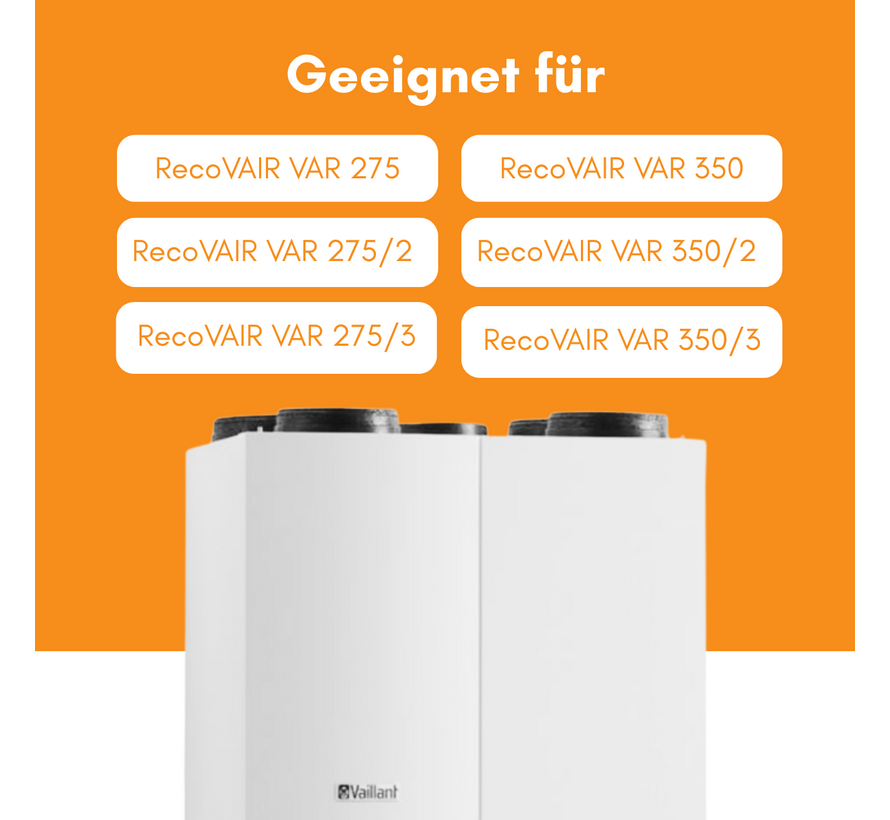 Vaillant RecoVAIR 275/350 Ohne Bypass - Filterklasse G4