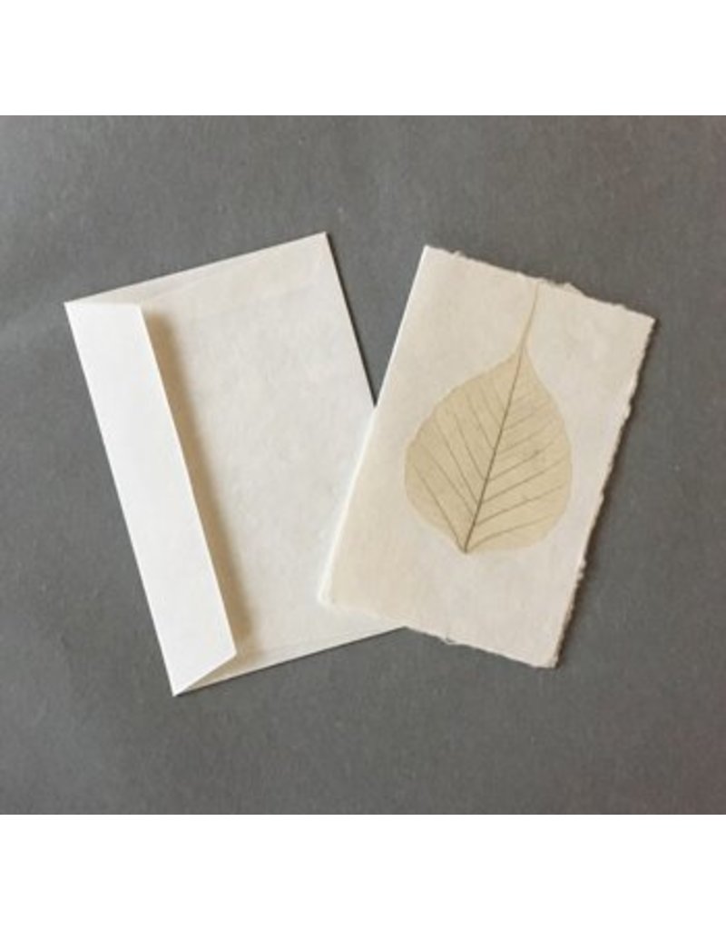 A6022 - Set 6 dubbele kaarten met bodhi blad