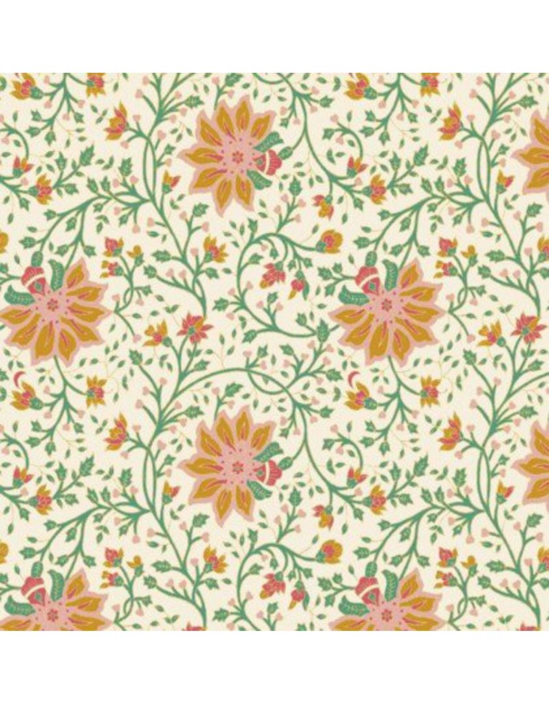 Papier de coton motif floral