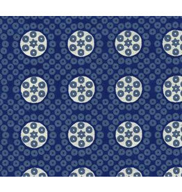 AE163 Cotton paper block print dots and circles