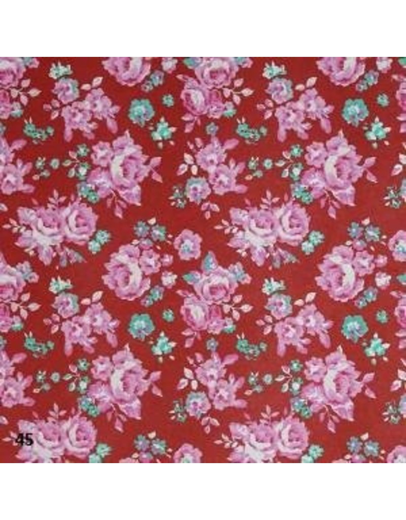 Cotton paper floral print