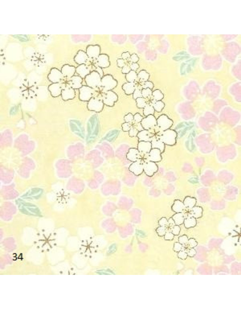Papier japonais avec impression de fleurs