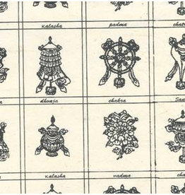 NE185 - Lokta paper with Nepali symbols