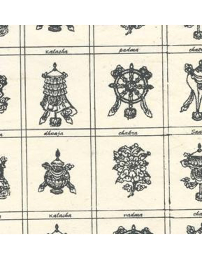 NE185 - Lokta paper with Nepali symbols
