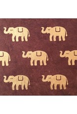 Lokta papier met olifantjes print