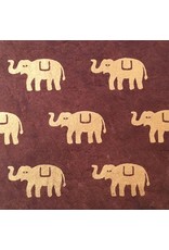 Papier Lokta avec impression d'éléphants