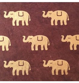 NE802 Lokta papier met olifantjes print