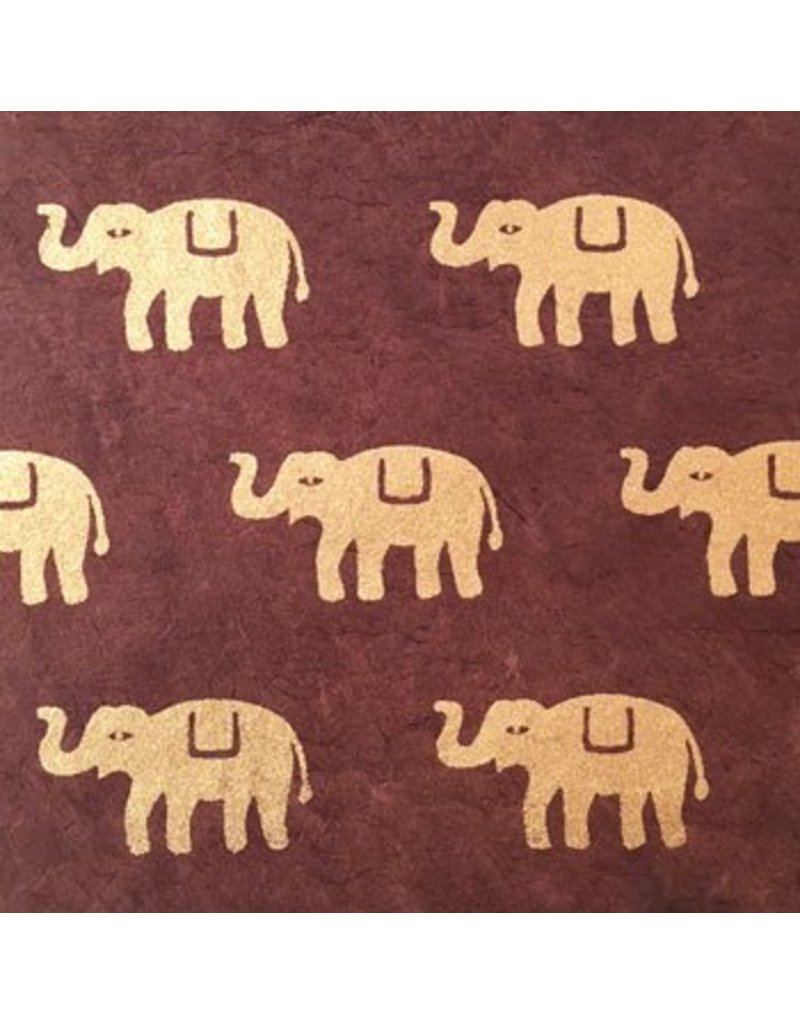 Lokta paper with elephants