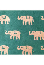 Papier Lokta avec impression d'éléphants