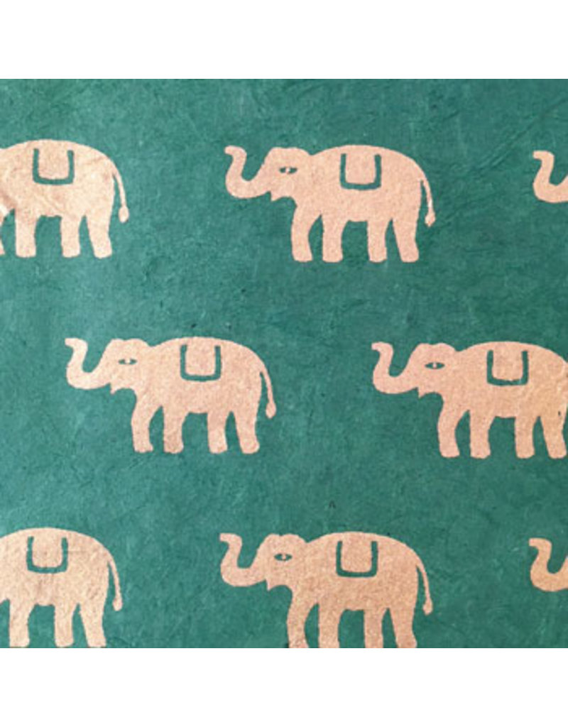 Lokta paper with elephants