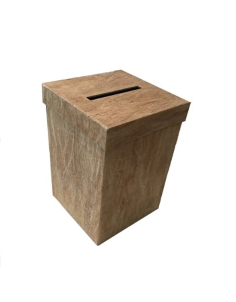 TH191 - Kollektenbox Baumrinde 20x20cm