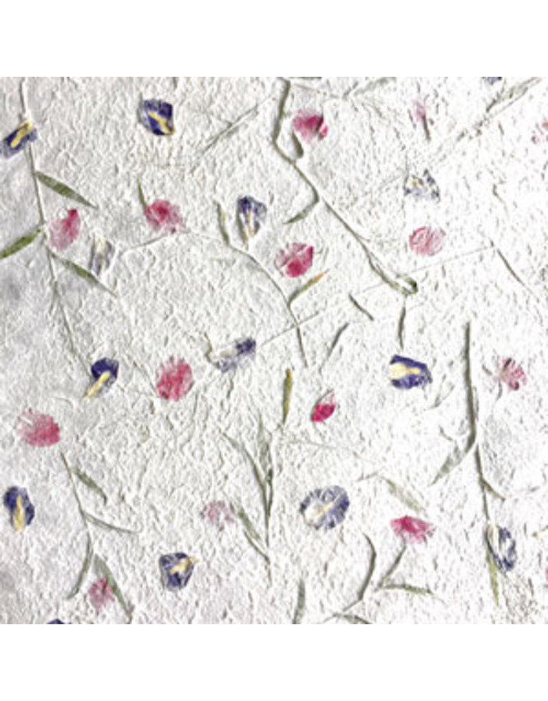 TH826 - Mulberry papier met bloemenmix