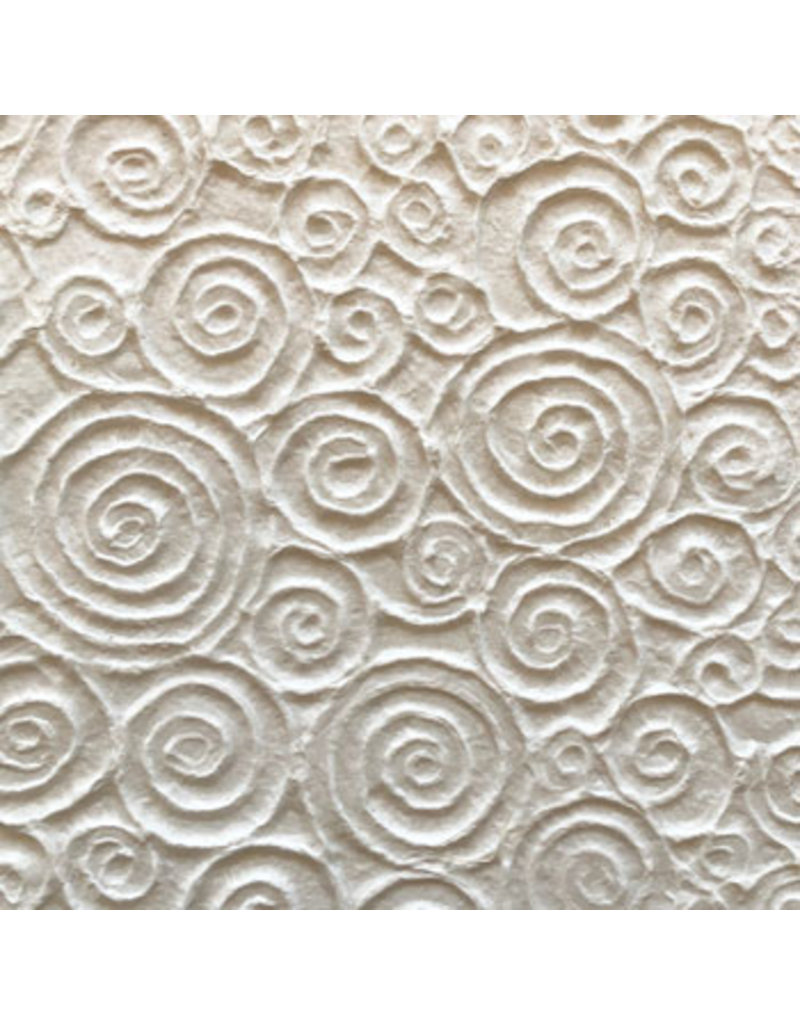 Mulberry paper with embossed spiral design