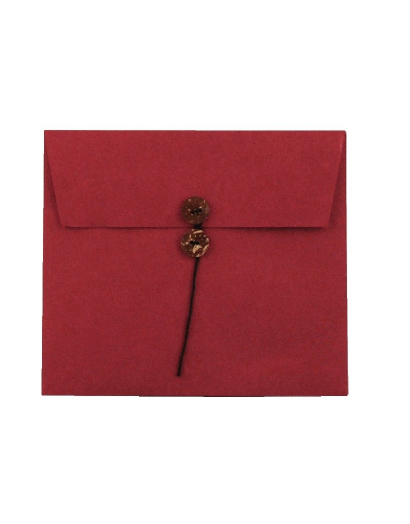 Set of  6 envelopes, buttonclosure